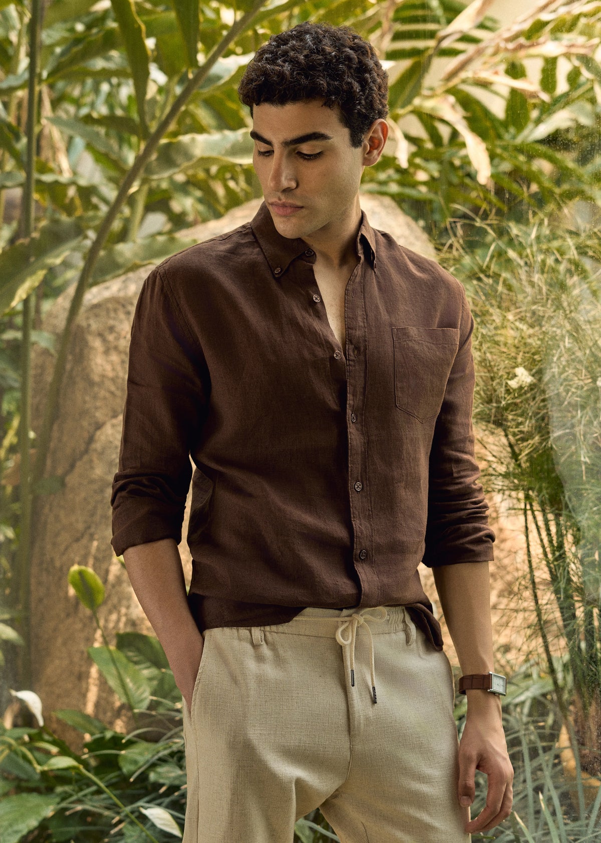 Linen Blend Casual Shirt