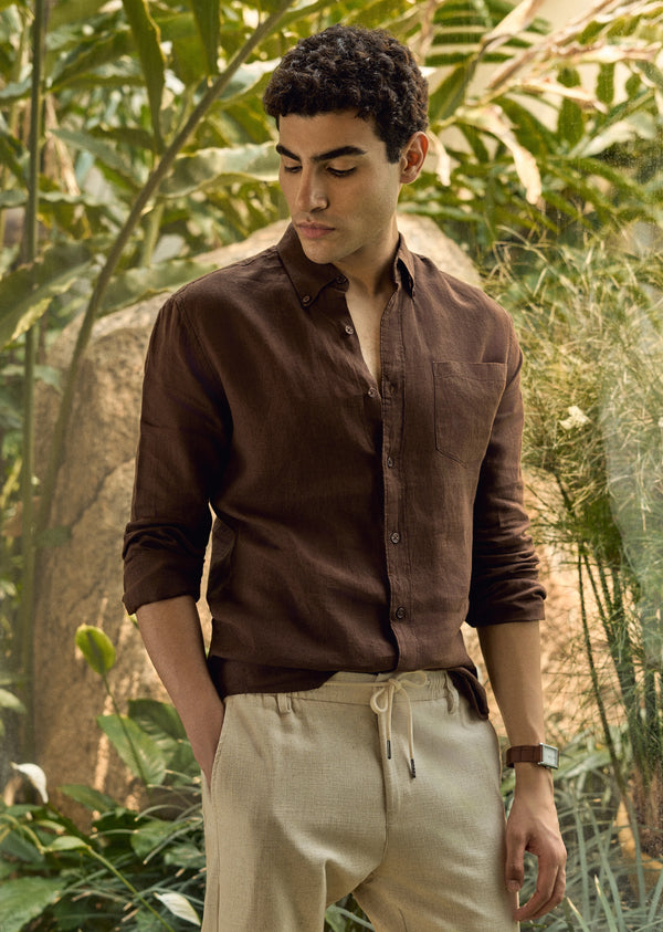 Linen Blend Casual Shirt